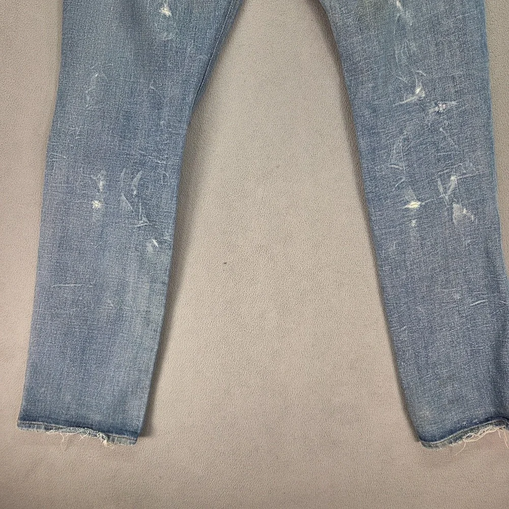 Diesel Zathan Jeans Mens Blue Denim Distressed Straight‎ Wash 0073Y Fits 32x30